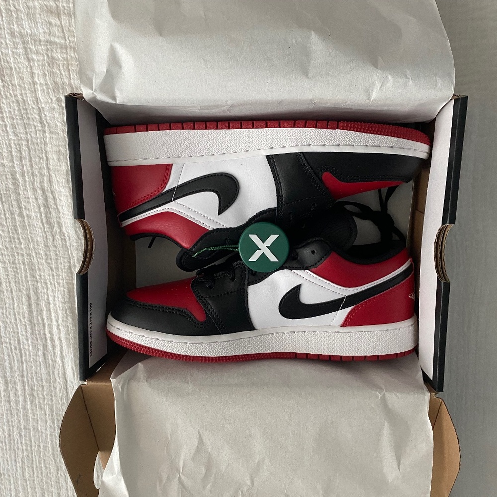 NEVER WORN Air Jordan 1 low bred toe